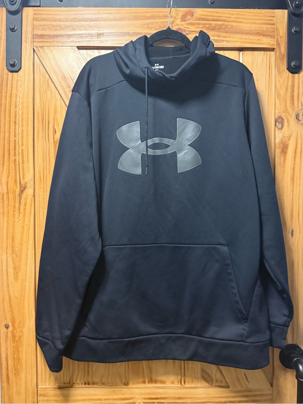 Under Armour Black Pullover Hoodie with Gray Logo